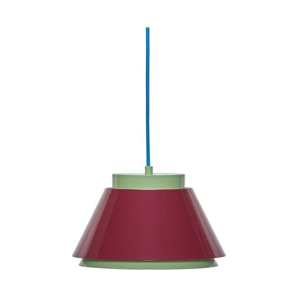 Crvena/zelena metalna viseća svjetiljka ø 25 cm Remi – Hübsch