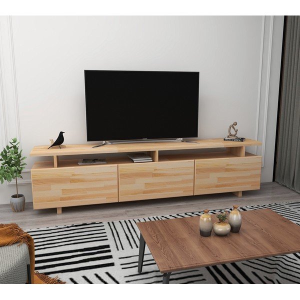 TV stol od borovine u prirodnoj boji 174x52 cm Natural - Kalune Design-image-3