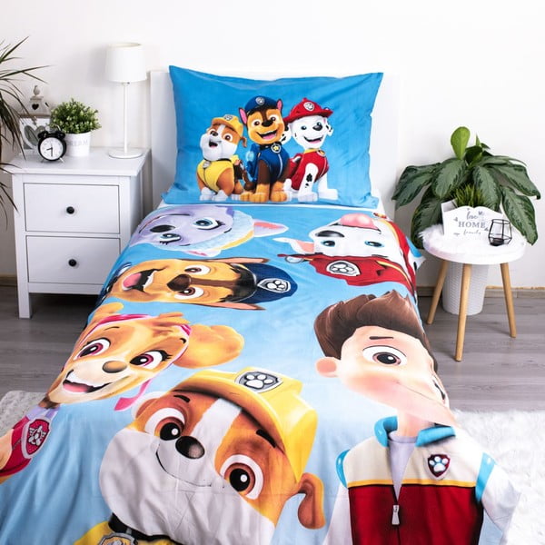 Dječja posteljina za krevet za jednu osobu od mikrovlakana 140x200 cm Paw Patrol – Jerry Fabrics-image-1