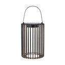 Crna LED lanterna sa solarnim panel/s USB za eksterijer (visina 54 cm) Cavia – Markslöjd