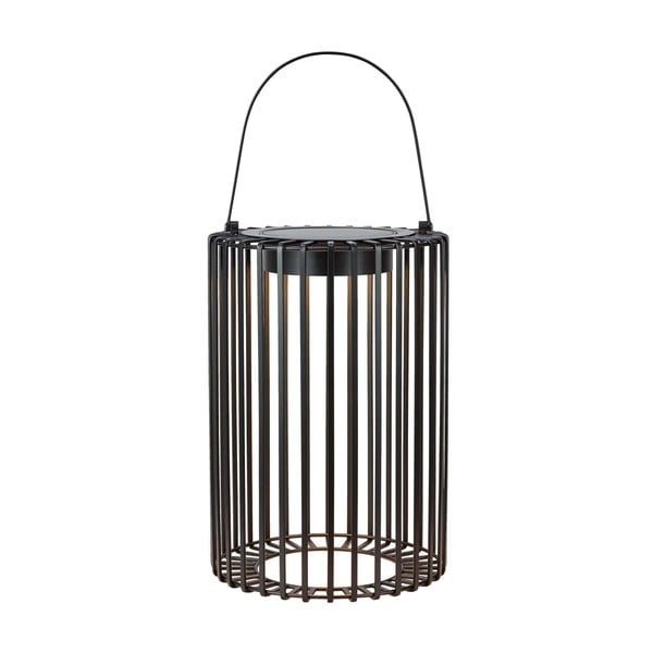 Crna LED lanterna sa solarnim panel/s USB za eksterijer (visina 54 cm) Cavia – Markslöjd