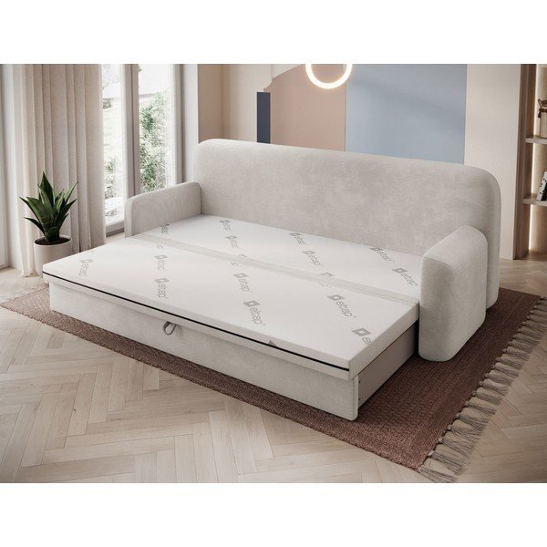 Bež sklopiva/s prostorom za odlaganje sofa od samta 236 cm Elioss – ELTAP-image-2