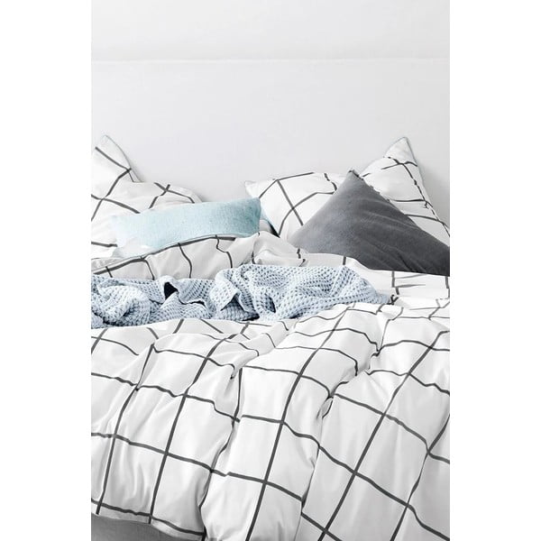 Bijela pamučna posteljina za bračni krevet/s produženom plahtom  200x220 cm - Mila Home