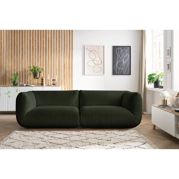 Zelena samt sofa 260 cm Lecomte - Bobochic Paris-image-1
