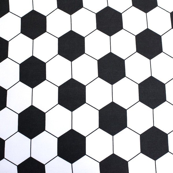 Crno-bijela pamučna dječja plahta s gumom za krevet za jednu osobu 90x200 cm Football – Jerry Fabrics-image-2