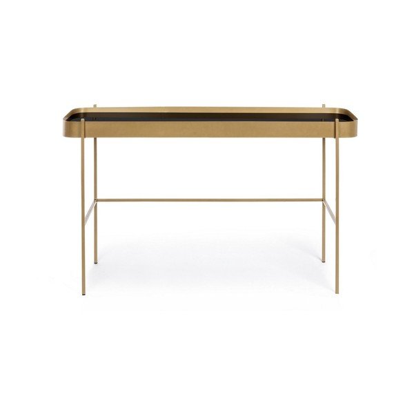 Pomoćni stol sa staklenom pločom stola u zlatnoj boji 43x120,5 cm Rashida – Bizzotto-image-2