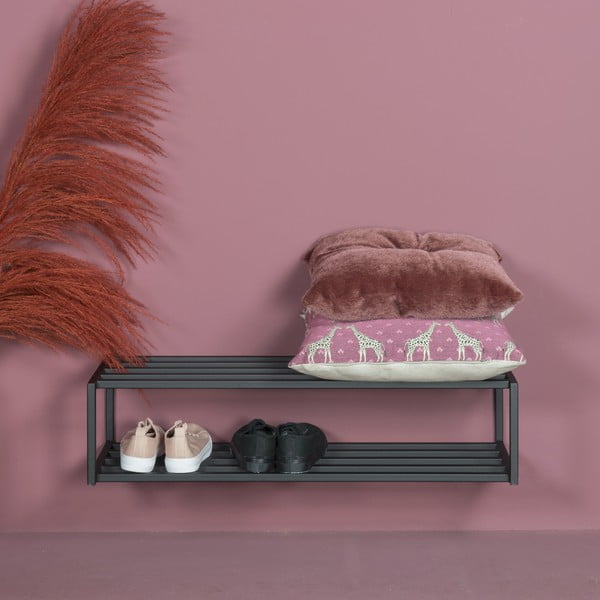 Crni metalni viseći ormarić za cipele 78x20,5x30,5 cm School – Spinder Design-image-1