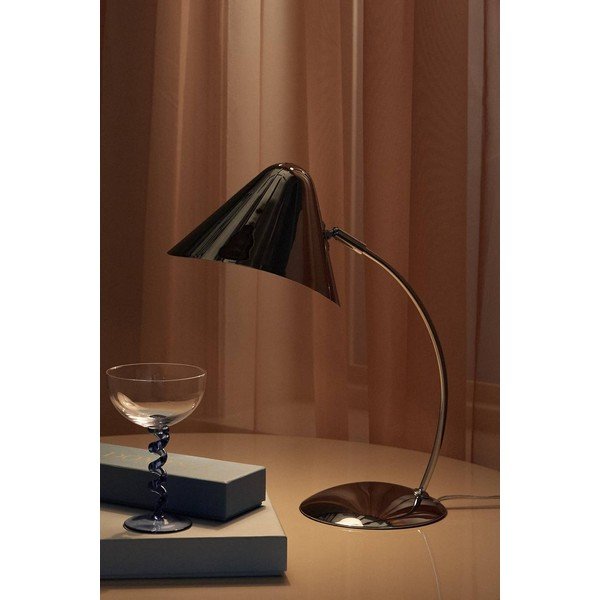 Željezna stolna lampa sa savitljivom konstrukcijom u sjajno srebrnoj boji (visina 40 cm) Nathan – Ellos Home-image-1