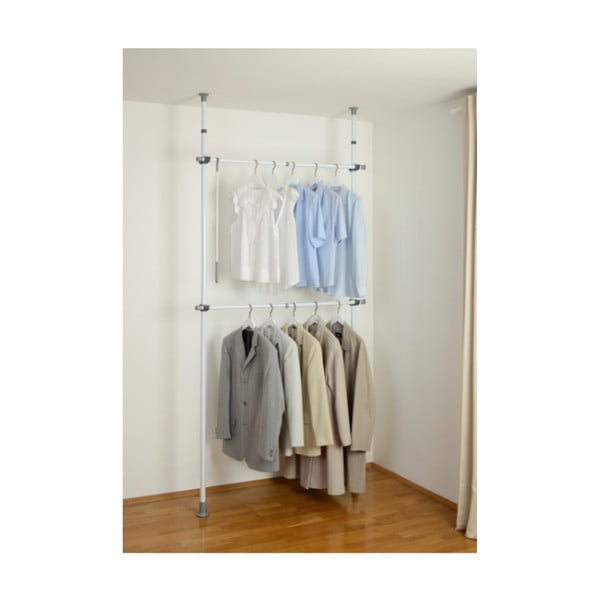 Bijeli metalni teleskopski stalak za odjeću Herkules – Wenko-image-1