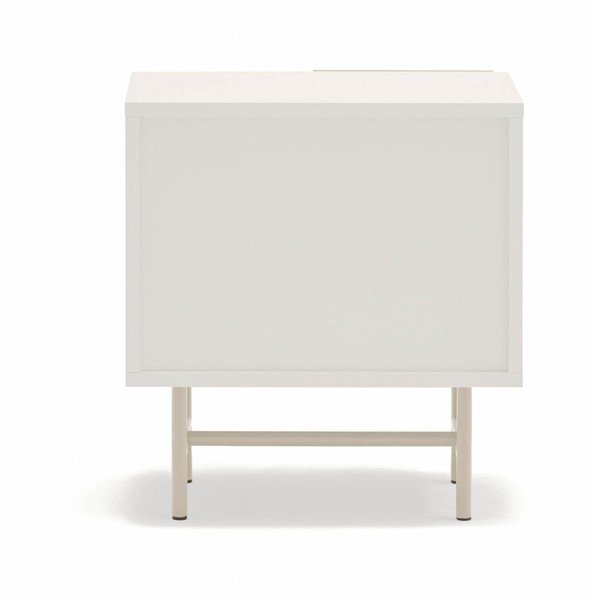 Bež/krem noćni ormarić u mat dekoru s policama Nube – Teulat-image-4