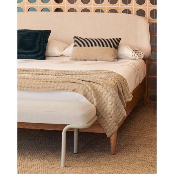 Vunena/od mješavina vlakana pletena deka 130x170 cm Malik – Kave Home-image-3