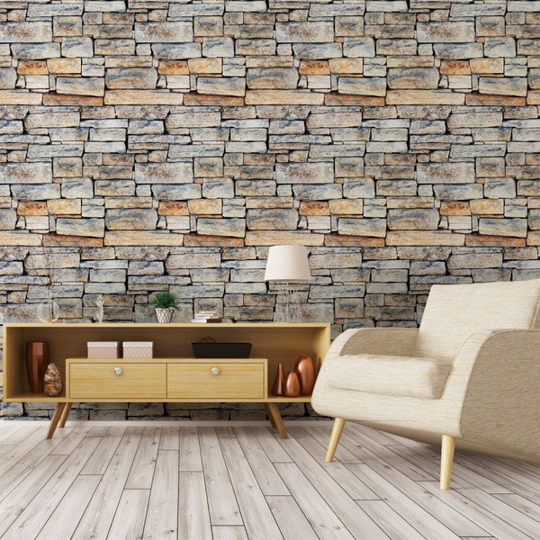 Zidne naljepnice Ambijent Materijali Carthage Stones, 40 x 40 cm-image-1