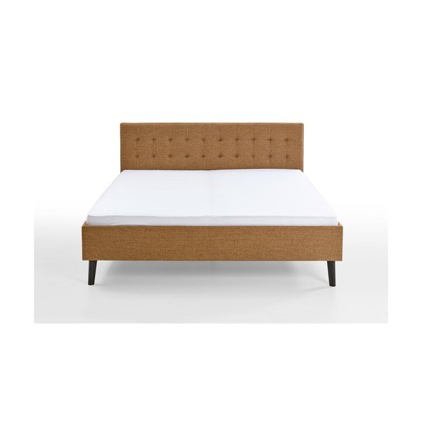 Smeđi tapecirani bračni krevet bez podnice 180x200 cm Empire – Meise Möbel-image-3
