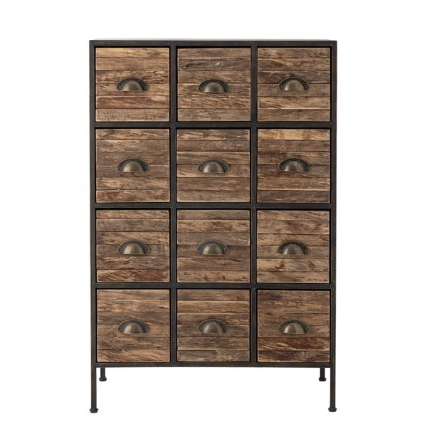 Crna/smeđa metalna komoda 60,5x92x33,5 cm Matteo – Bloomingville