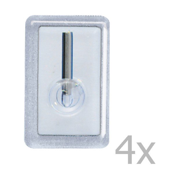 Set od 4 zidne kuke Wenko Curtain Hooks Chrome-image-1