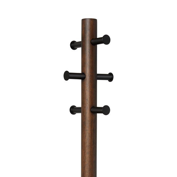Crna drvena vješalica od prirodne gume Pillar - Umbra-image-4
