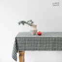 Laneni stolnjak 140x200 cm Forest Green Gingham – Linen Tales