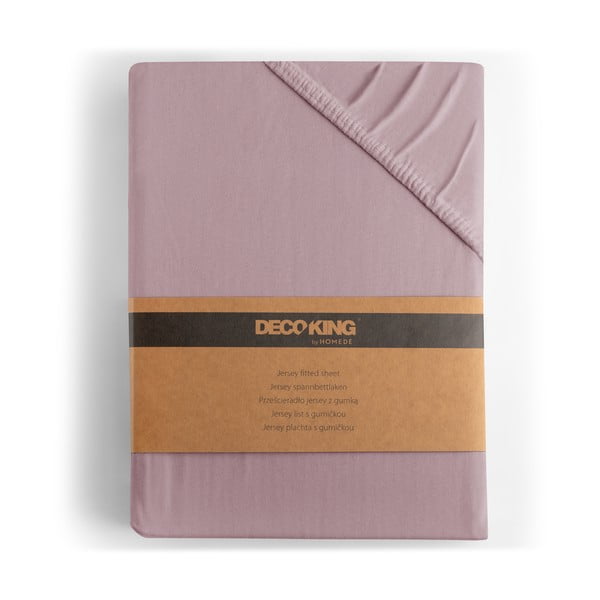 Plahta prljavo roza s gumom od jeseya 180x200 cm Amber – Restilo-image-4