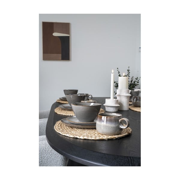 Sivi tanjuri u setu 4 kom od kamenine ø 27 cm Selma – House Nordic-image-1