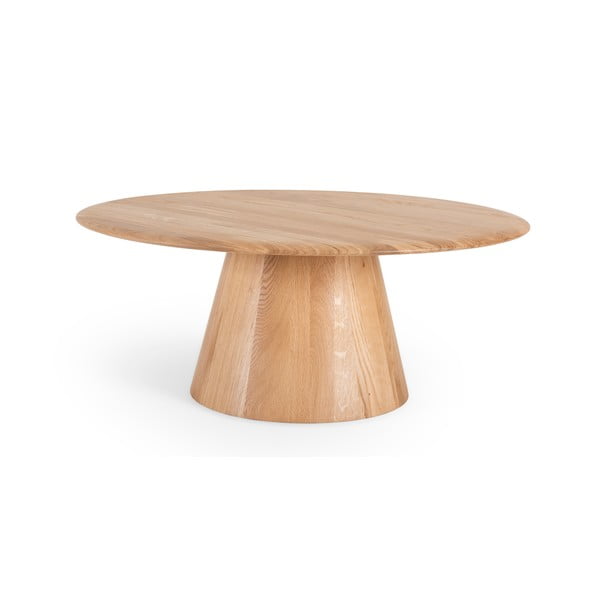 Okrugli stolić za kavu od punog hrasta u prirodnoj boji ø 80 cm Mushroom – Gazzda-image-4