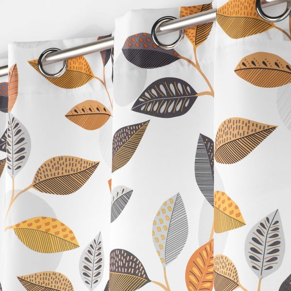 Žuta /bijela zavjesa 140x280 cm Vahine – douceur d'intérieur-image-1