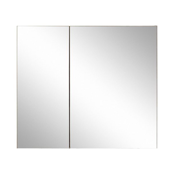 Zidni/s ogledalom kupaonski ormarić u dekoru hrasta u prirodnoj boji 80x70 cm Wisla – Støraa-image-1