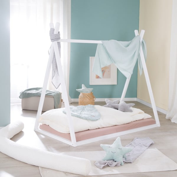 Bijeli dječji krevet u obliku kućice 70x140 cm Montessori – Roba-image-2
