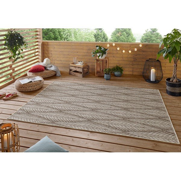 Smeđe-bež vanjski tepih NORTHRUGS Pella, 200 x 290 cm-image-1