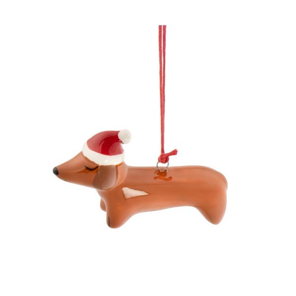 Keramički ukas za božićno drvce 7,5 cm Sausage Dog – Sass & Belle