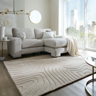 Krem ručno rađen vunen tepih 200x290 cm Mesmerise Natural – Flair Rugs