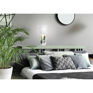 Bijela/zelena stolna lampa s tekstilnim sjenilom (visina 59 cm) Palma – Candellux Lighting