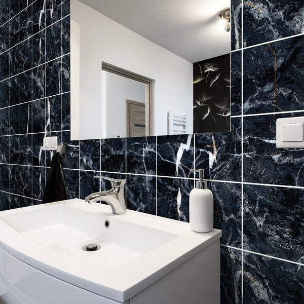 Set naljepnica za pločice 24 kom 15x15 cm Marble Tiles Florencia - Ambiance-image-3