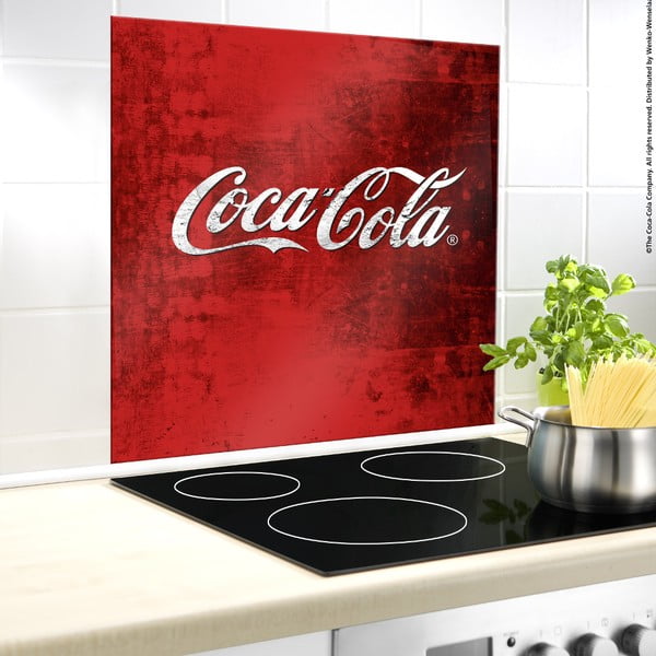 Stakleni zidni pokrov za štednjak Wenko Coca-Cola Classic, 70 x 60 cm