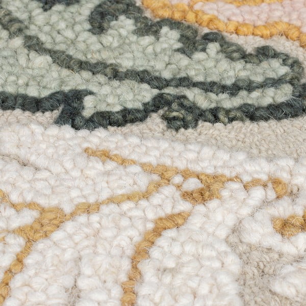 Svijetlo ružičasti ručno rađen vunen tepih 160x230 cm Daphne Shaped Floral – Flair Rugs-image-4