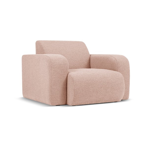 Ružičasta fotelja od bouclé tkanine Molino – Micadoni Home