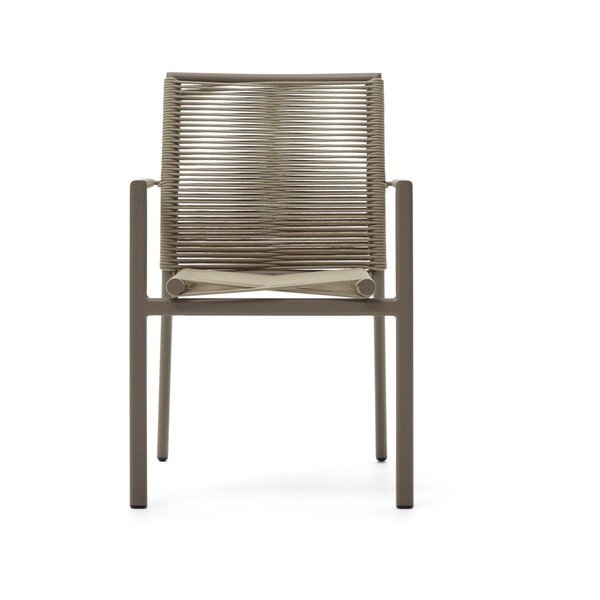 Bež metalna vrtna stolica Culip – Kave Home-image-2