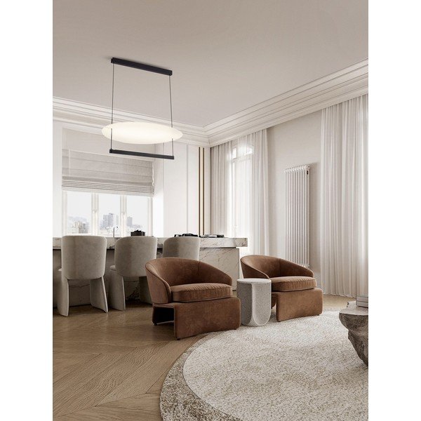 Bijela/mat crna LED viseća svjetiljka aluminijska s mogućnosti zatamnjivanja ø 80 cm Diona – Nova Luce-image-1