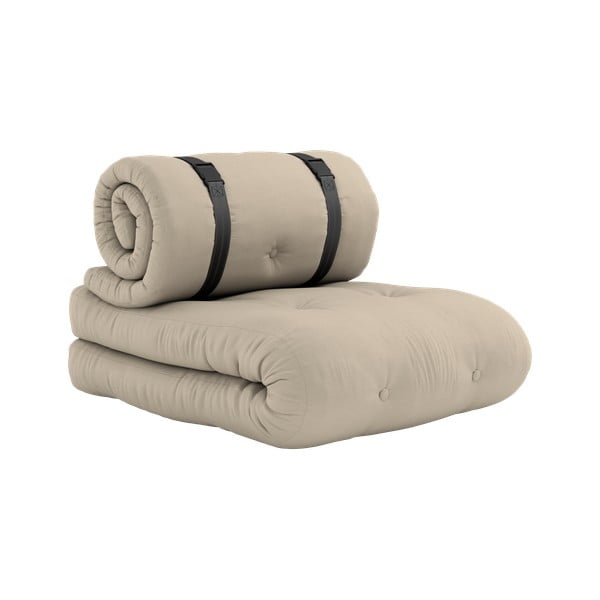 Bež mekana sklopiva stolica prikladna za eksterijer Karup Design Design OUT ™ Buckle Up Beige