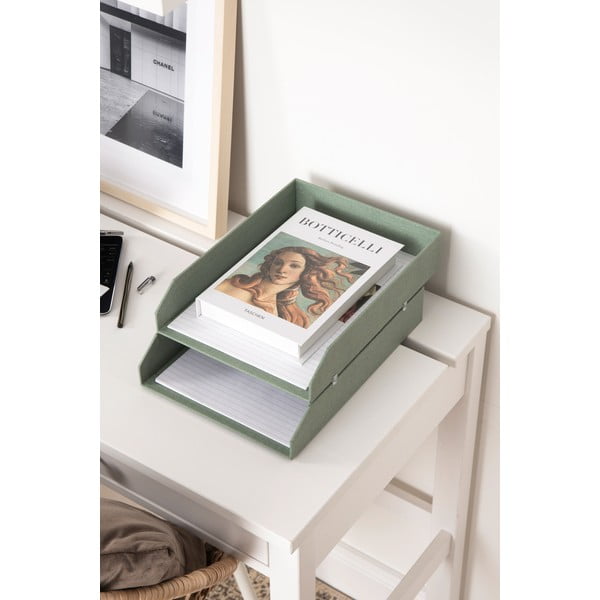 Zeleni kartonski uredski organizatori u setu 5 kom za dokumente Holger Canvas Paper Laminate – Bigso-image-2