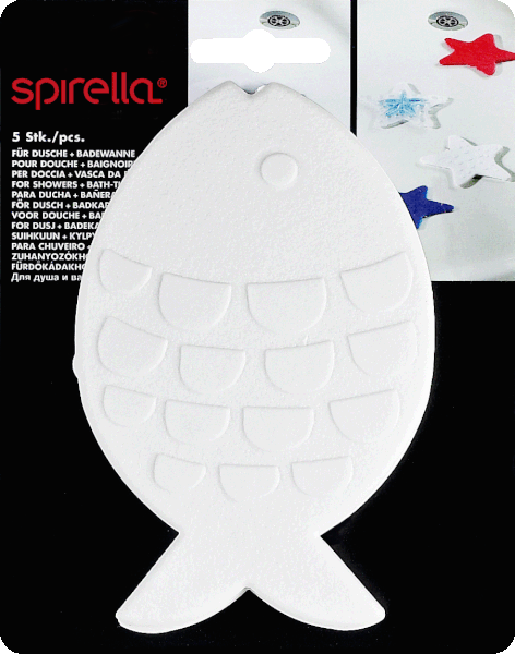 Dječje protuklizne podloge 5 kom za kadu 16x10,5 cm Globefish – Spirella-image-2