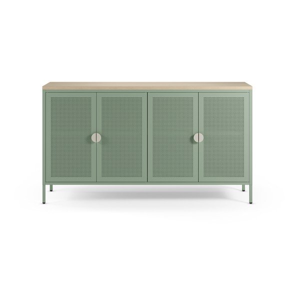 Mentol zeleni/u prirodnoj boji metalni ormarić 160x90x40 cm Sayla – Marckeric