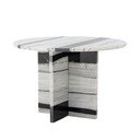 Crno-bijeli mramorni okrugao stolić za kavu ø 61 cm Rosito – Bloomingville