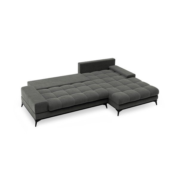 Tamnosiva kutna garnitura na razvlačenje Windsor & Co Sofas Deneb, desni kut-image-4