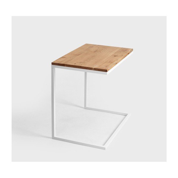 Stol sa bijelom bazom i pločom od hrastovine Lupe-image-4