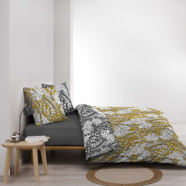 Žuta  posteljina za bračni krevet/za produženi krevet od mikrovlakana 240x220 cm Calaos – douceur d'intérieur-image-1