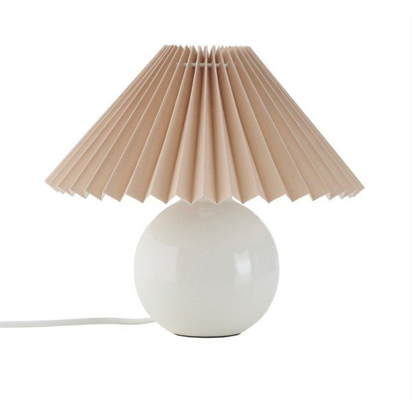 Bež/krem tekstilna stolna lampa (visina 22 cm) Mimmi – Ellos Home