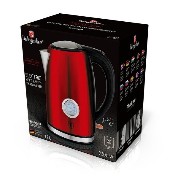Crveno kuhalo za vodu 1,7 l Burgundy Metallic Line - BerlingerHaus-image-3
