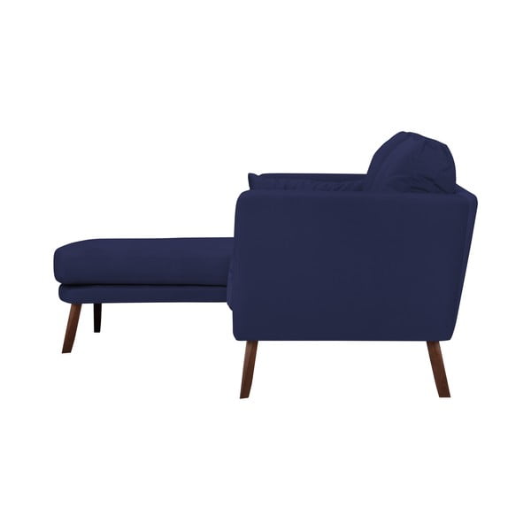 Mornarsko plavi trosjed Mazzini Sofas Elena, s ležaljkom na lijevom uglu-image-4