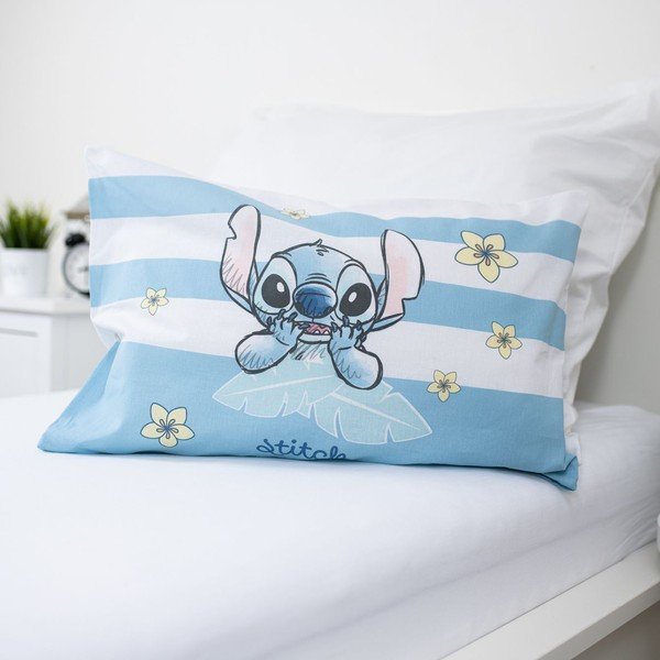 Svijetlo plava pamučna dječja posteljina za dječji krevetić 100x135 cm Lilo & Stitch "Tropical Hugs" – Jerry Fabrics-image-2