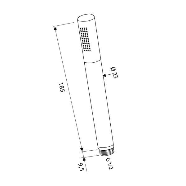 Mjedena ručka za tuš u zlatnoj boji ø 2 cm – Sapho-image-1